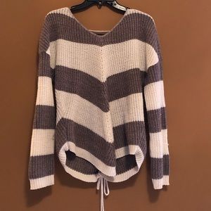 Open back sweater